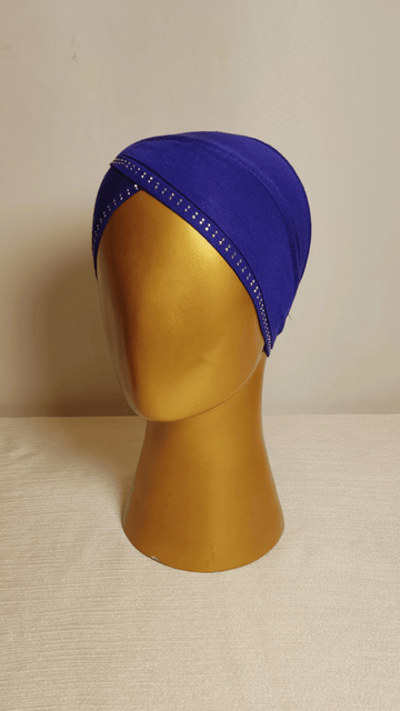 Crisscross Stone Trim - Blue